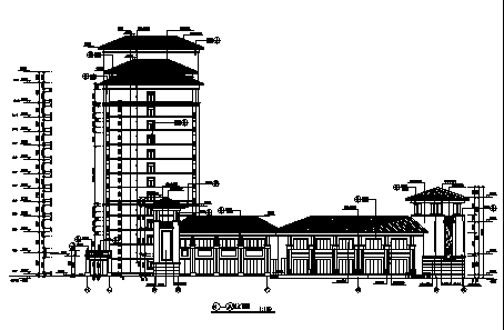 新中式风格汇景酒店全套施工图cad施工图下载【ID:160722111】