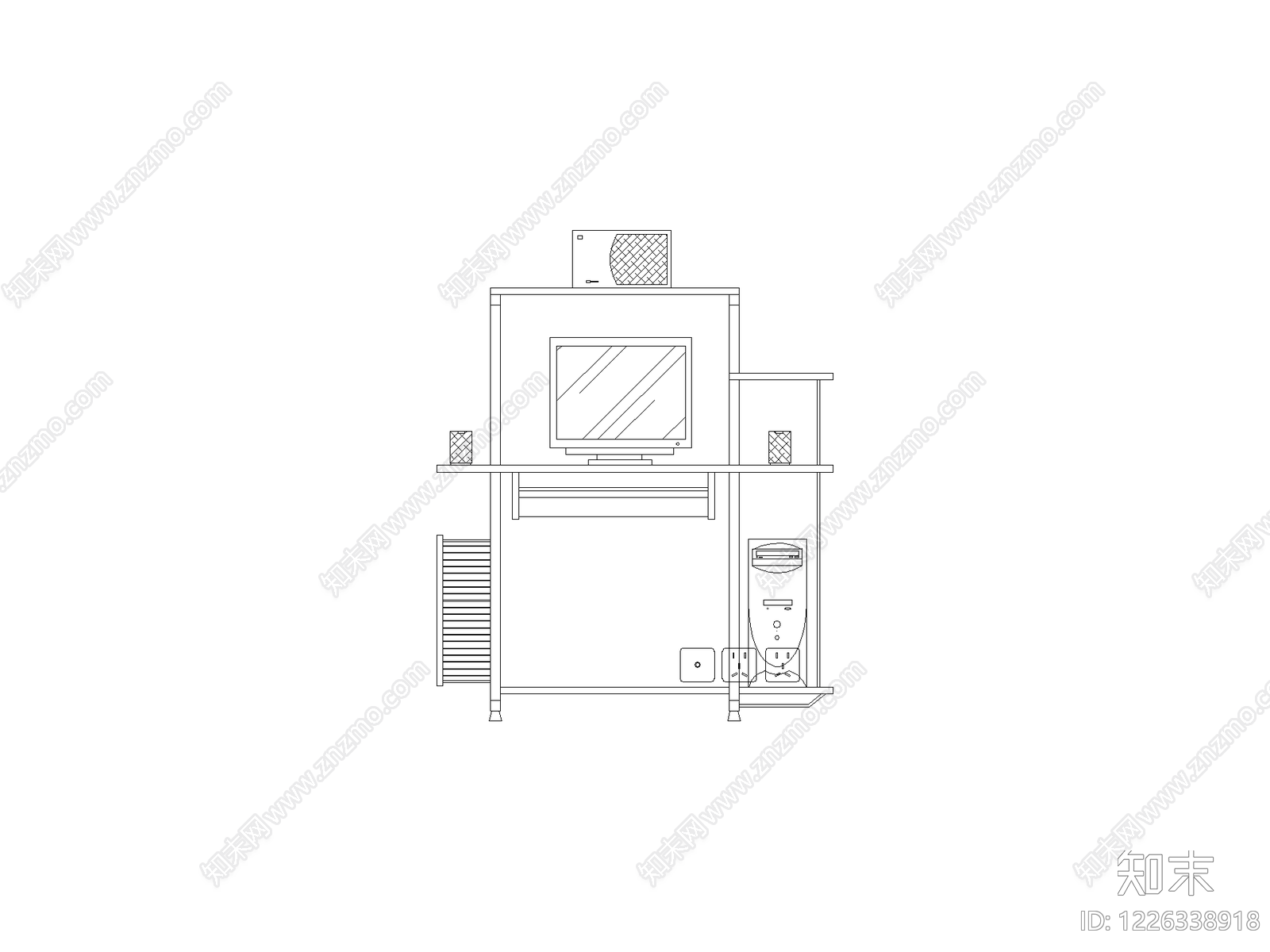现代桌子CAD图纸