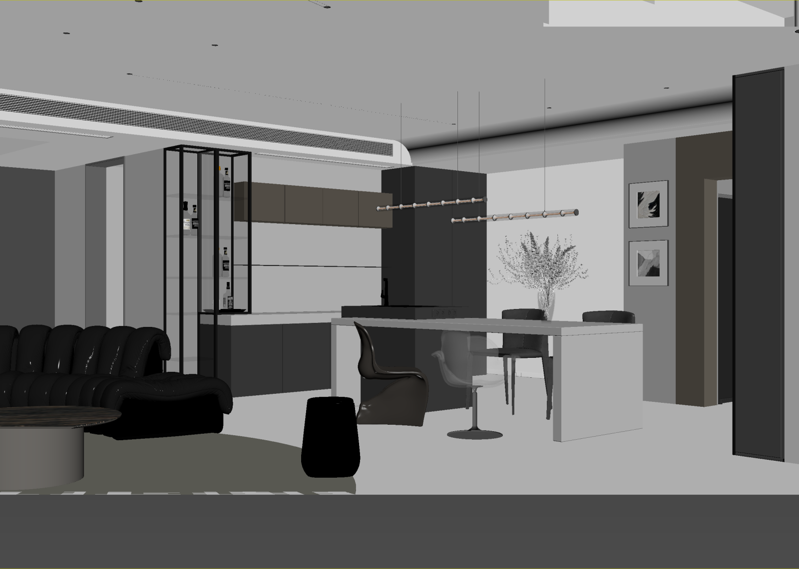 意式客餐厅3D模型下载【ID:1215127285】