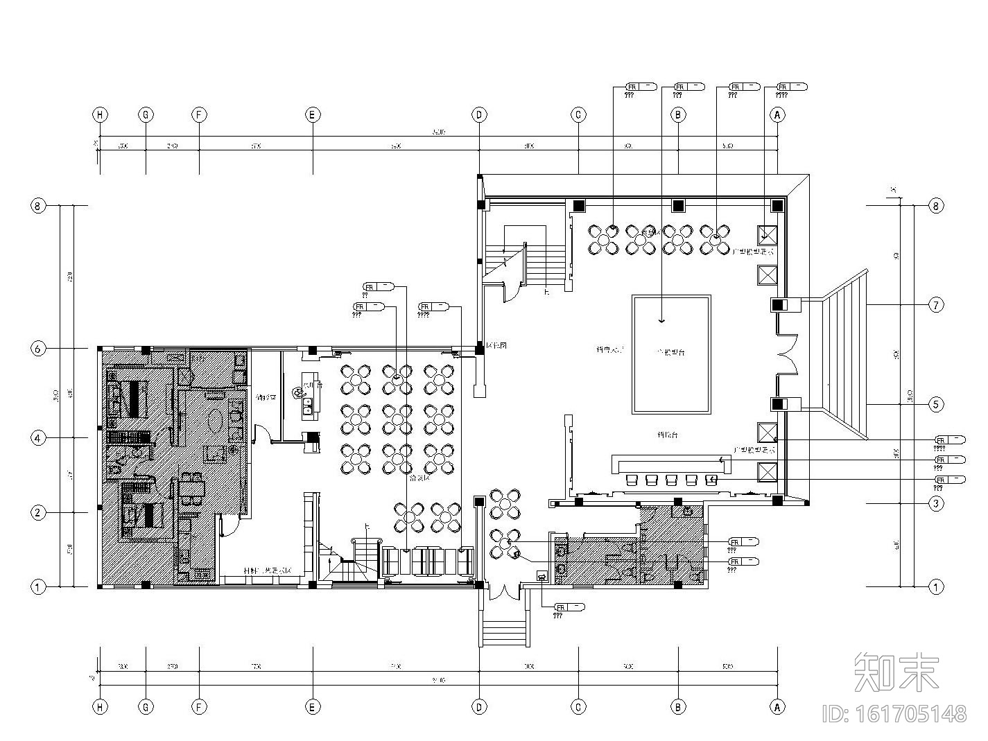 [苏州]俪珠华庭售楼处施工图（附效果图+概念方案ppt）cad施工图下载【ID:161705148】