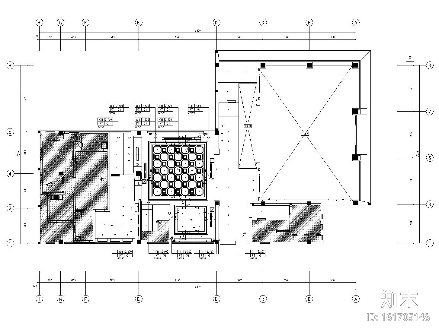 [苏州]俪珠华庭售楼处施工图（附效果图+概念方案ppt）cad施工图下载【ID:161705148】