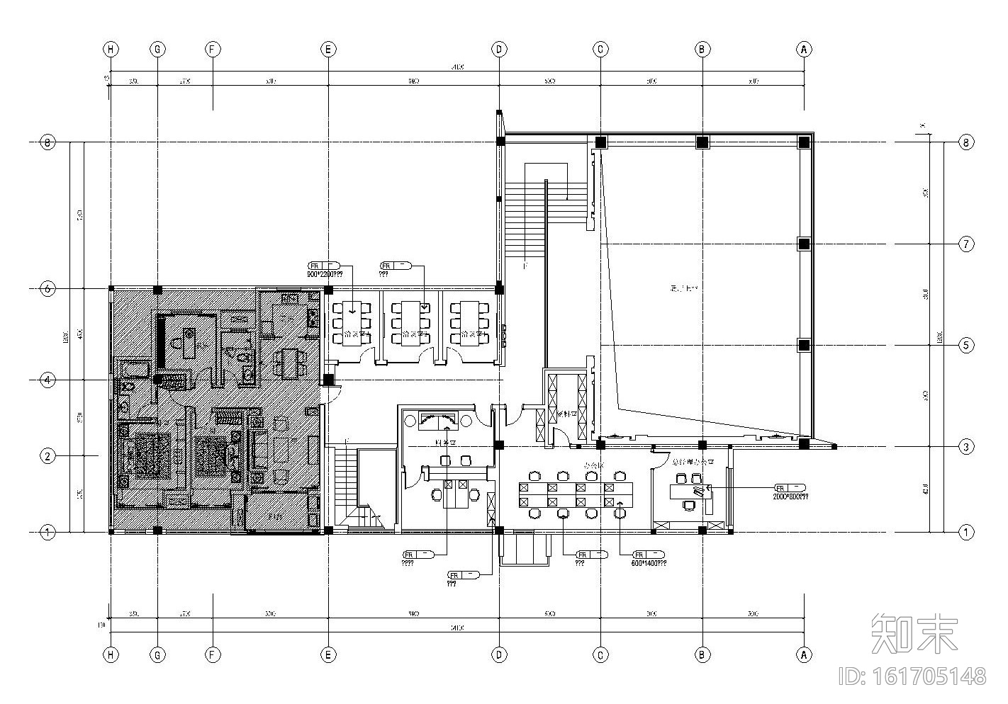 [苏州]俪珠华庭售楼处施工图（附效果图+概念方案ppt）cad施工图下载【ID:161705148】