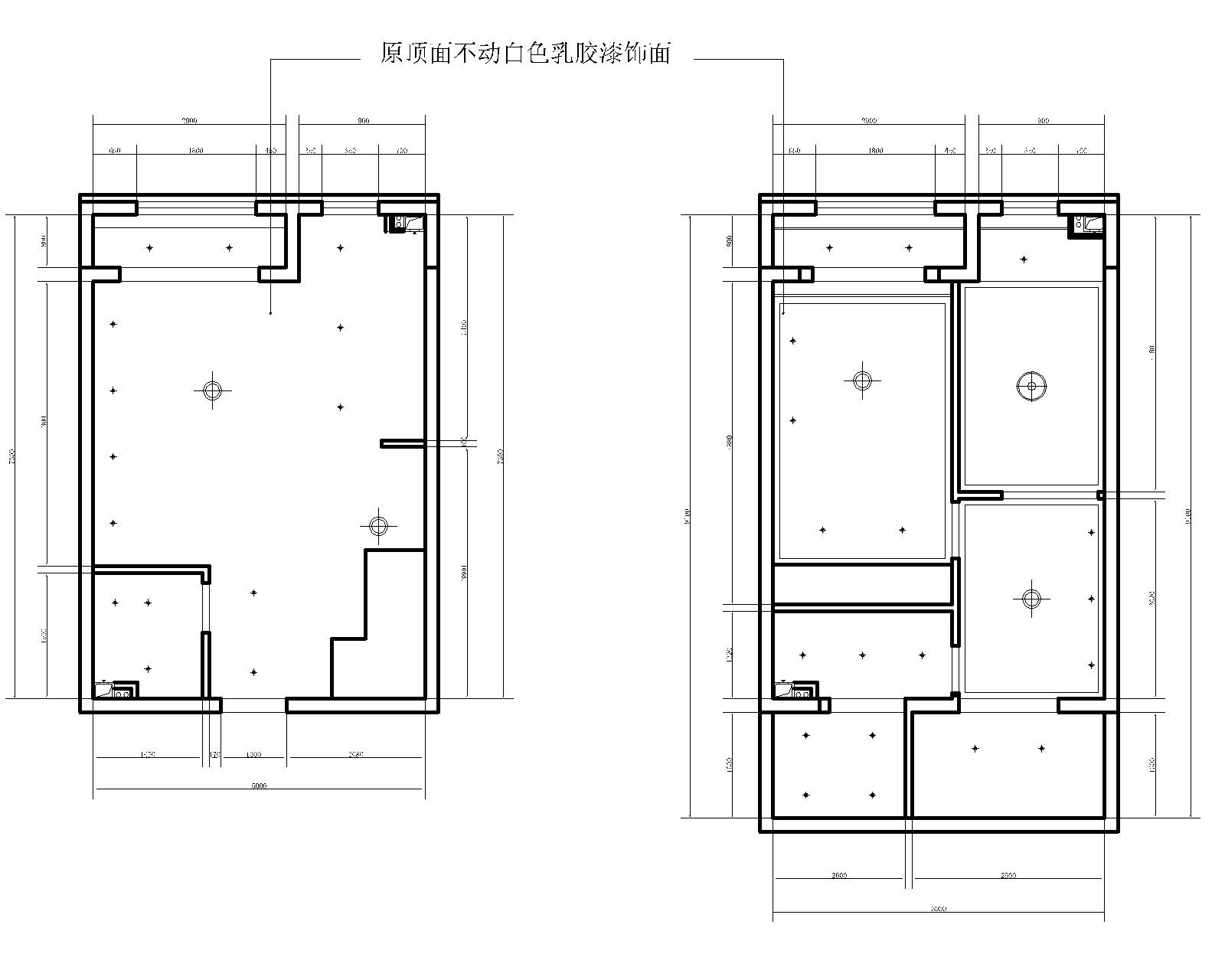 现代风格两居室LOFT样板间室内装修施工图施工图下载【ID:160105120】