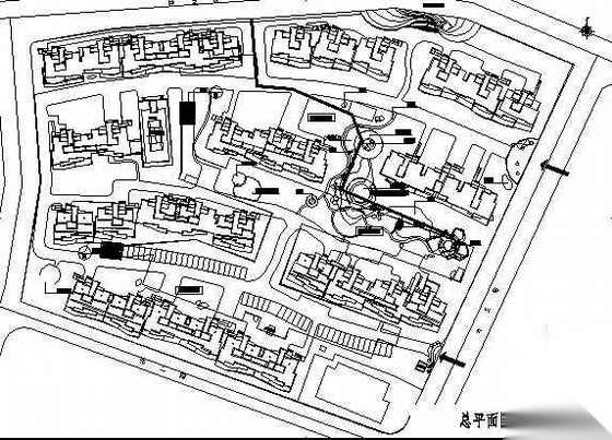 某小区大体规划设计图施工图下载【ID:161105125】