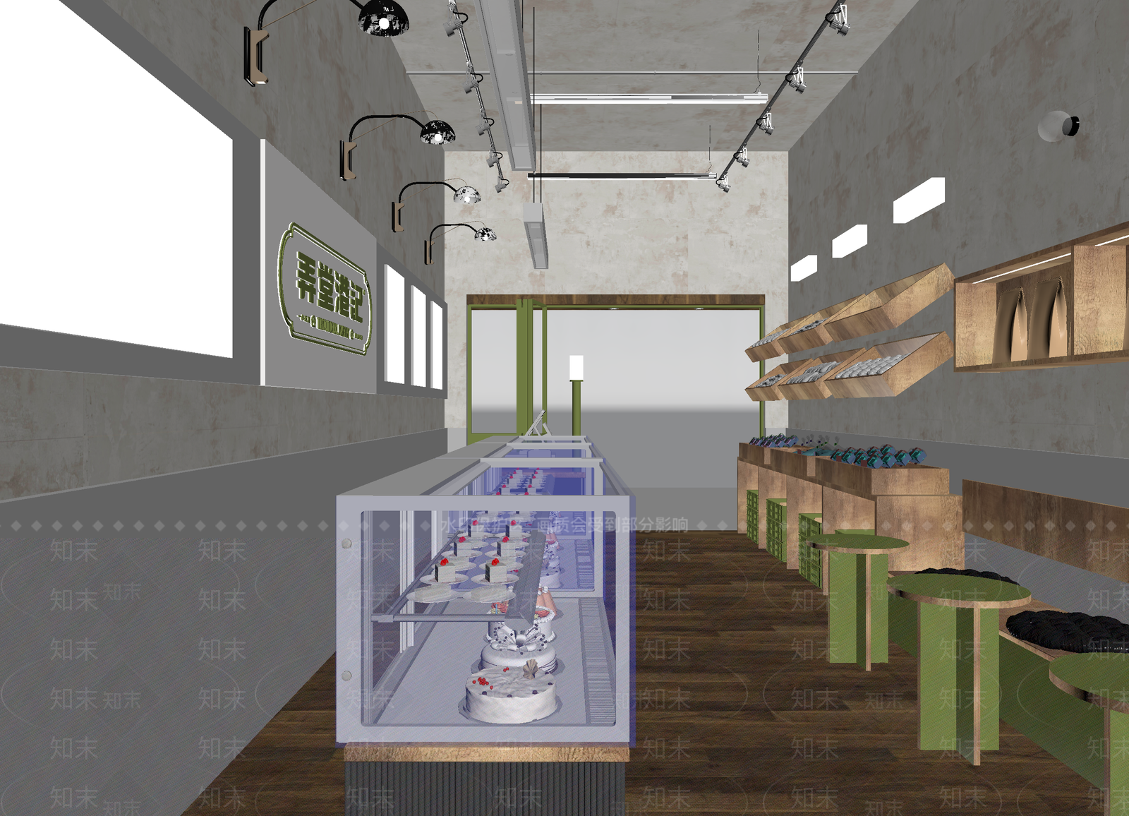 现代甜品店3D模型下载【ID:1215032683】