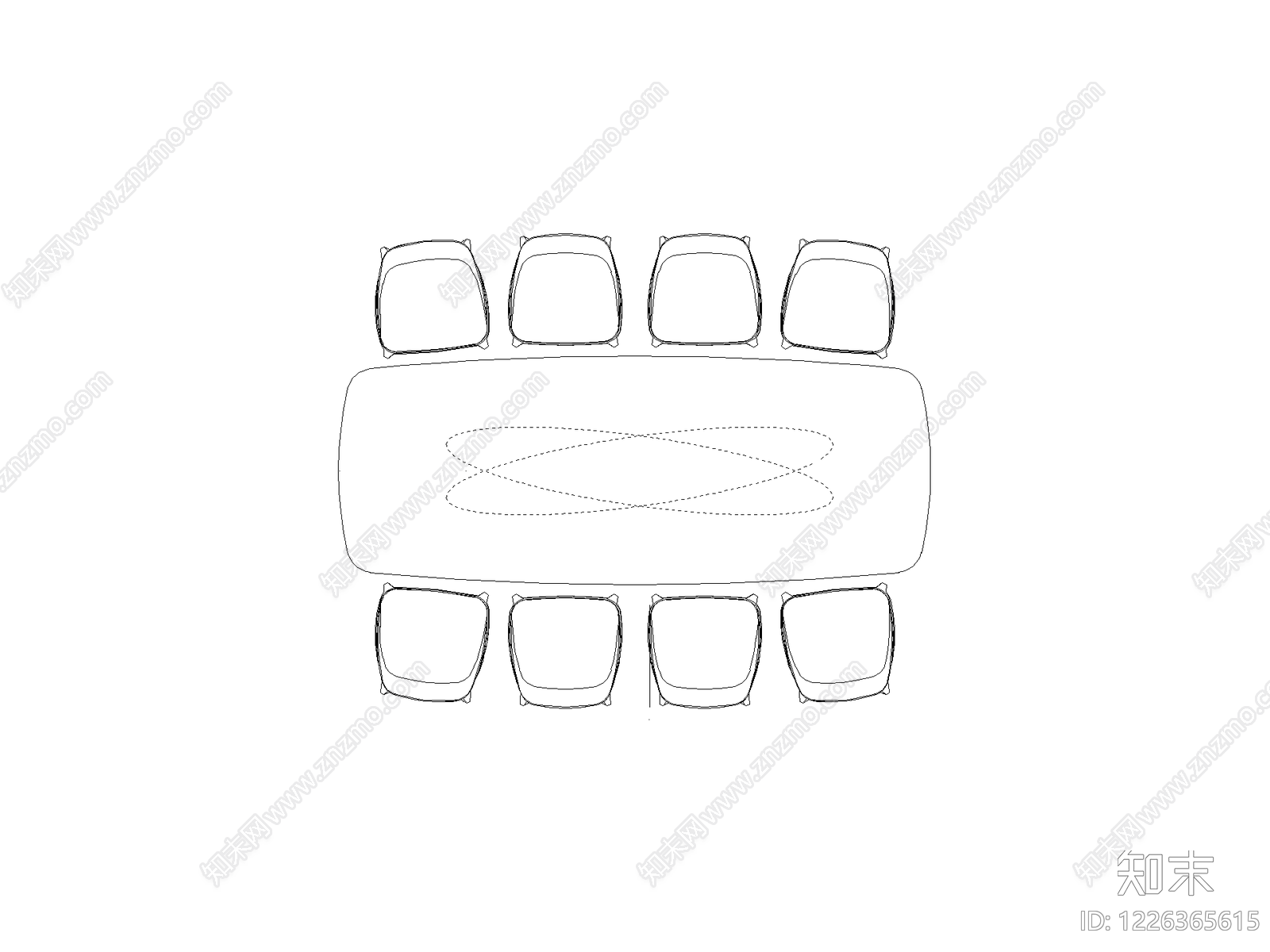 桌椅cad施工图下载【ID:1226365615】