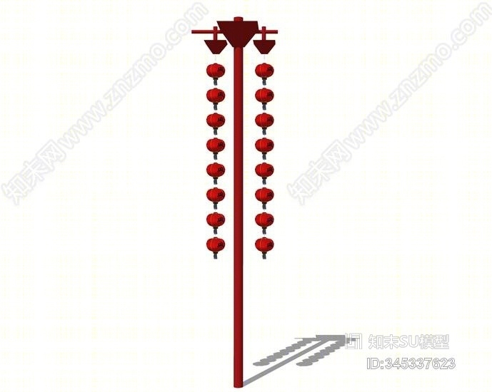 红灯笼SU模型下载【ID:345337623】