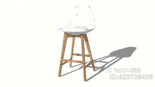 冰酒吧椅和参考价格79.99€165693白橡木SU模型下载【ID:423726406】