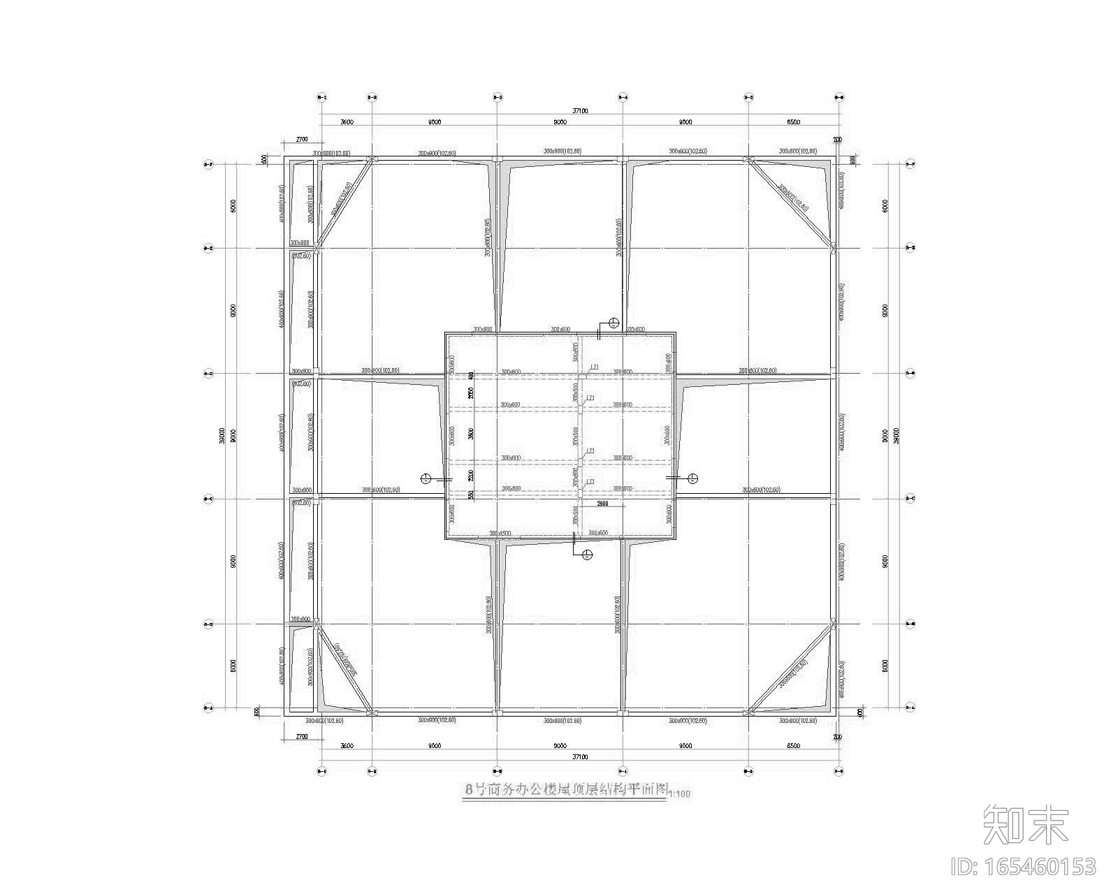 框筒结构cad施工图下载【ID:165460153】