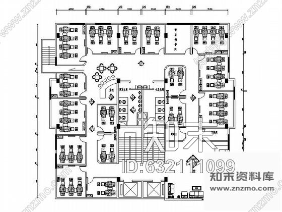 施工图泰式风格足浴会所室内设计CAD装修图含效果施工图下载【ID:632111099】