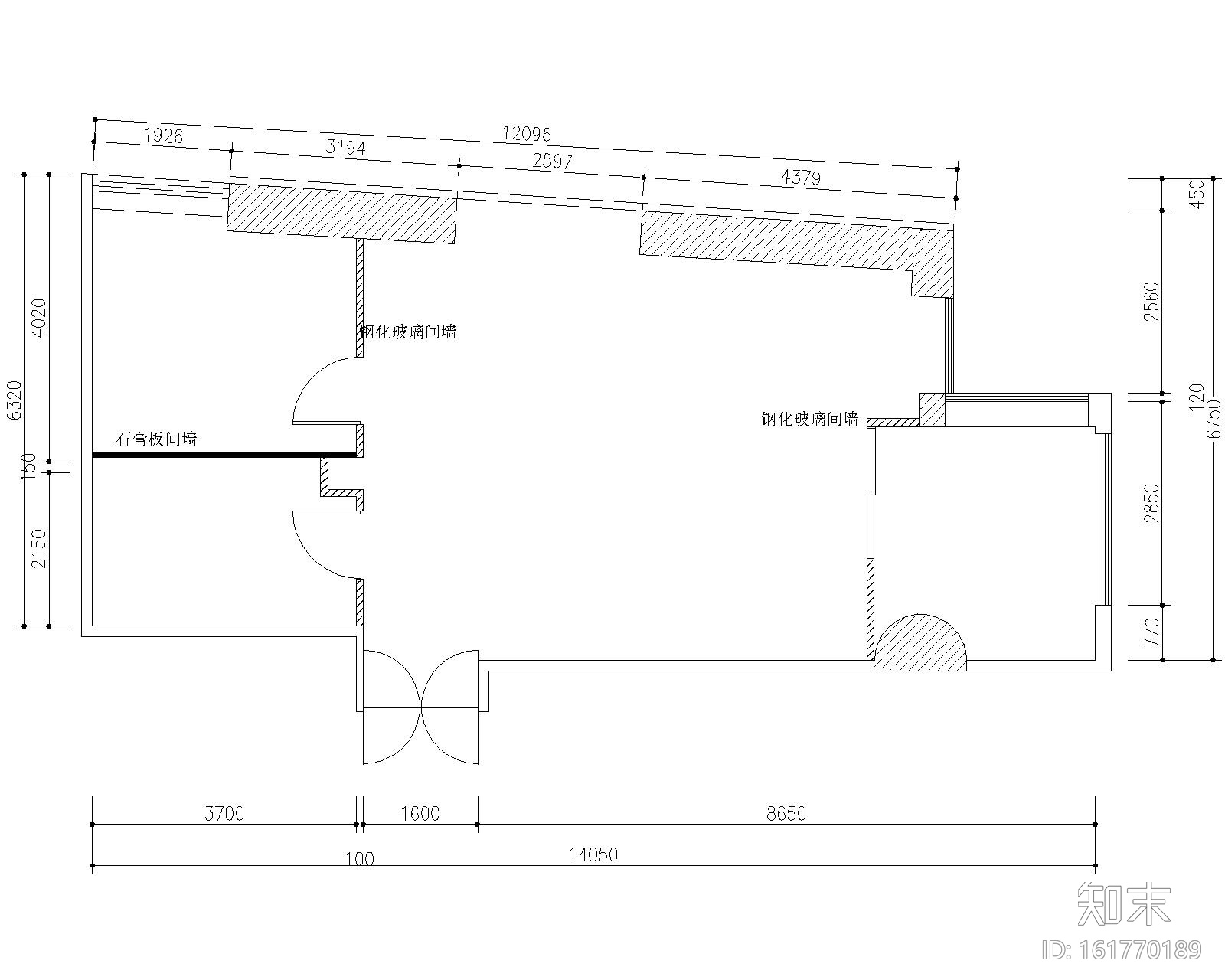 广州建技机械设备有限公司办公室装修设计竣工图cad施工图下载【ID:161770189】