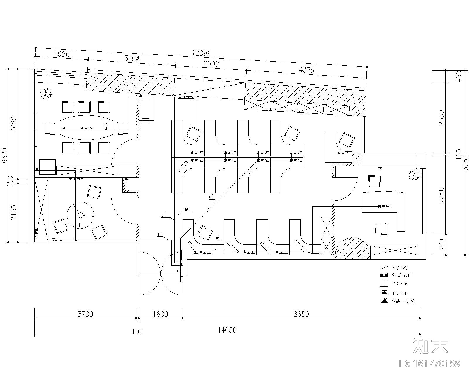 广州建技机械设备有限公司办公室装修设计竣工图cad施工图下载【ID:161770189】