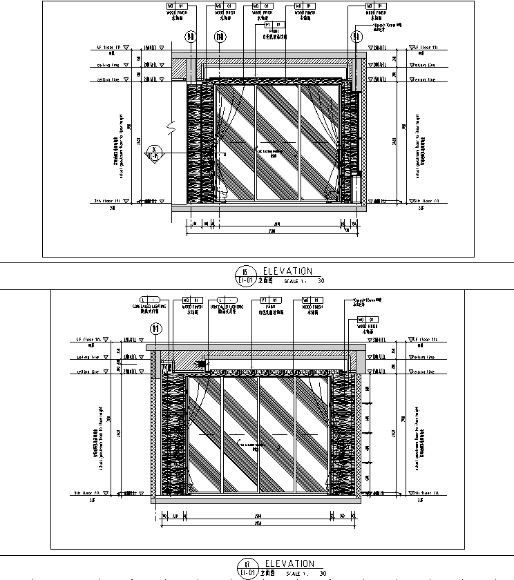 [广东]深圳某A户型样板房精装施工图_效果图施工图下载【ID:168050146】