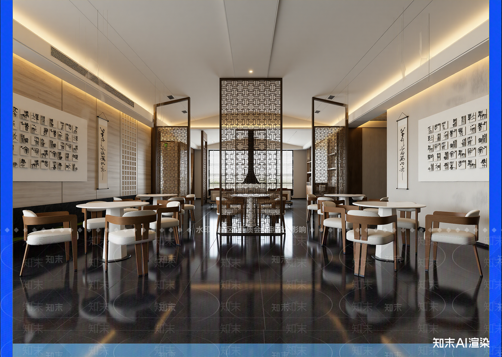 新中式中餐厅3D模型下载【ID:1214939651】