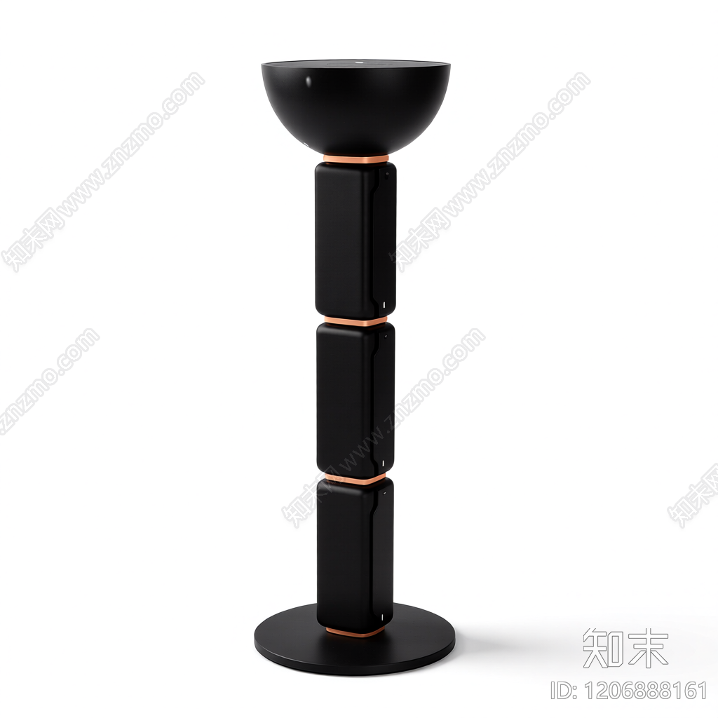 黑色立柱灯3D模型下载【ID:1206888161】