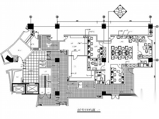 知名酒店前台办公室内设计图施工图下载【ID:160707146】