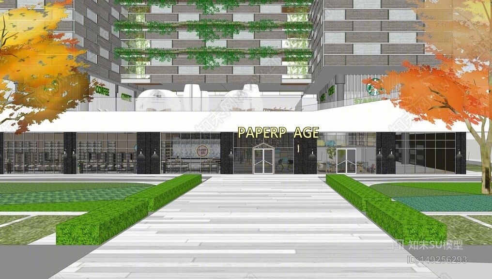 现代图书馆书店SU模型下载【ID:149256293】