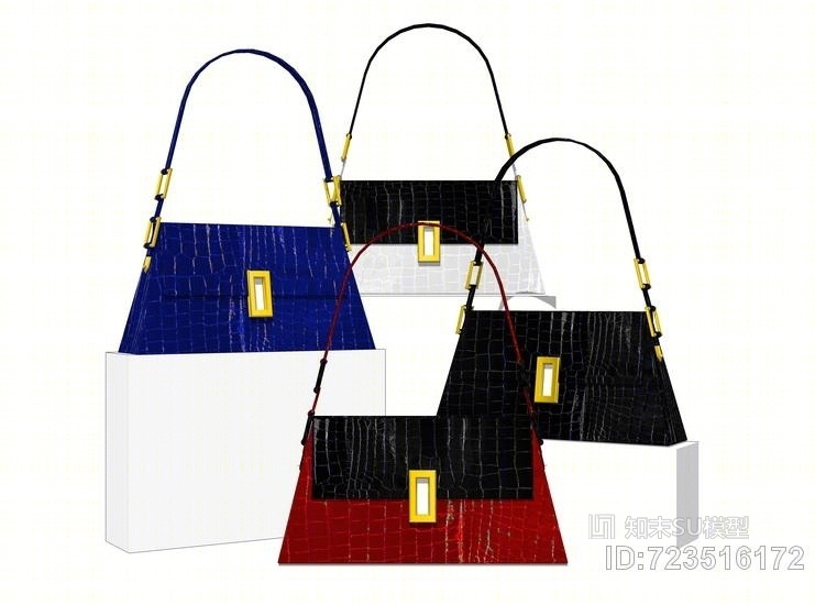 女士手提包SU模型下载【ID:723516172】