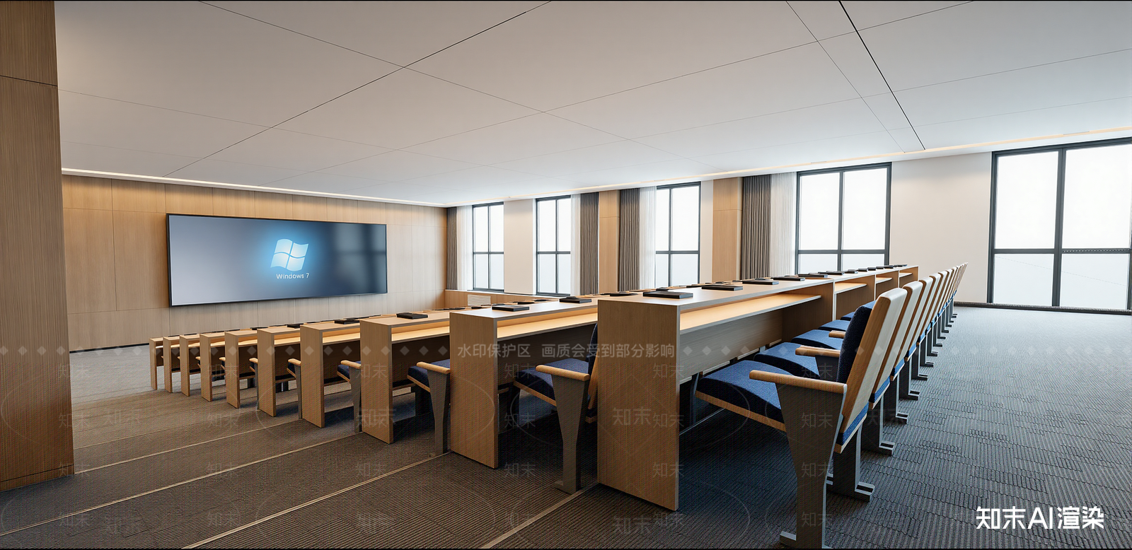 现代教室SU模型下载【ID:1216060270】