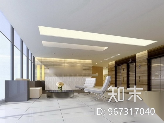 [上海]省市级开发区办公楼装修施工图（含效果）cad施工图下载【ID:967317040】