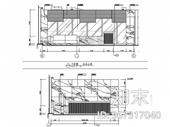 [上海]省市级开发区办公楼装修施工图（含效果）cad施工图下载【ID:967317040】