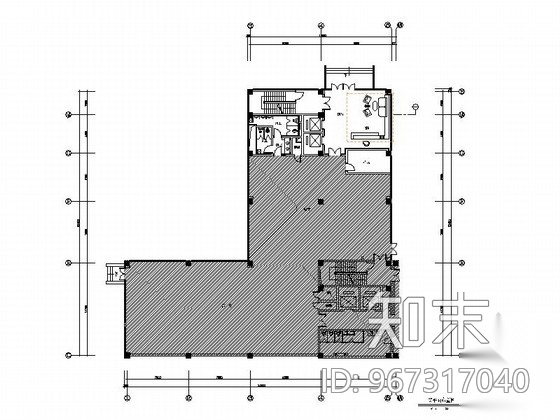 [上海]省市级开发区办公楼装修施工图（含效果）cad施工图下载【ID:967317040】