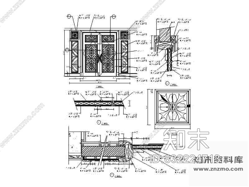 图块/节点酒店欧式门详图cad施工图下载【ID:832224713】