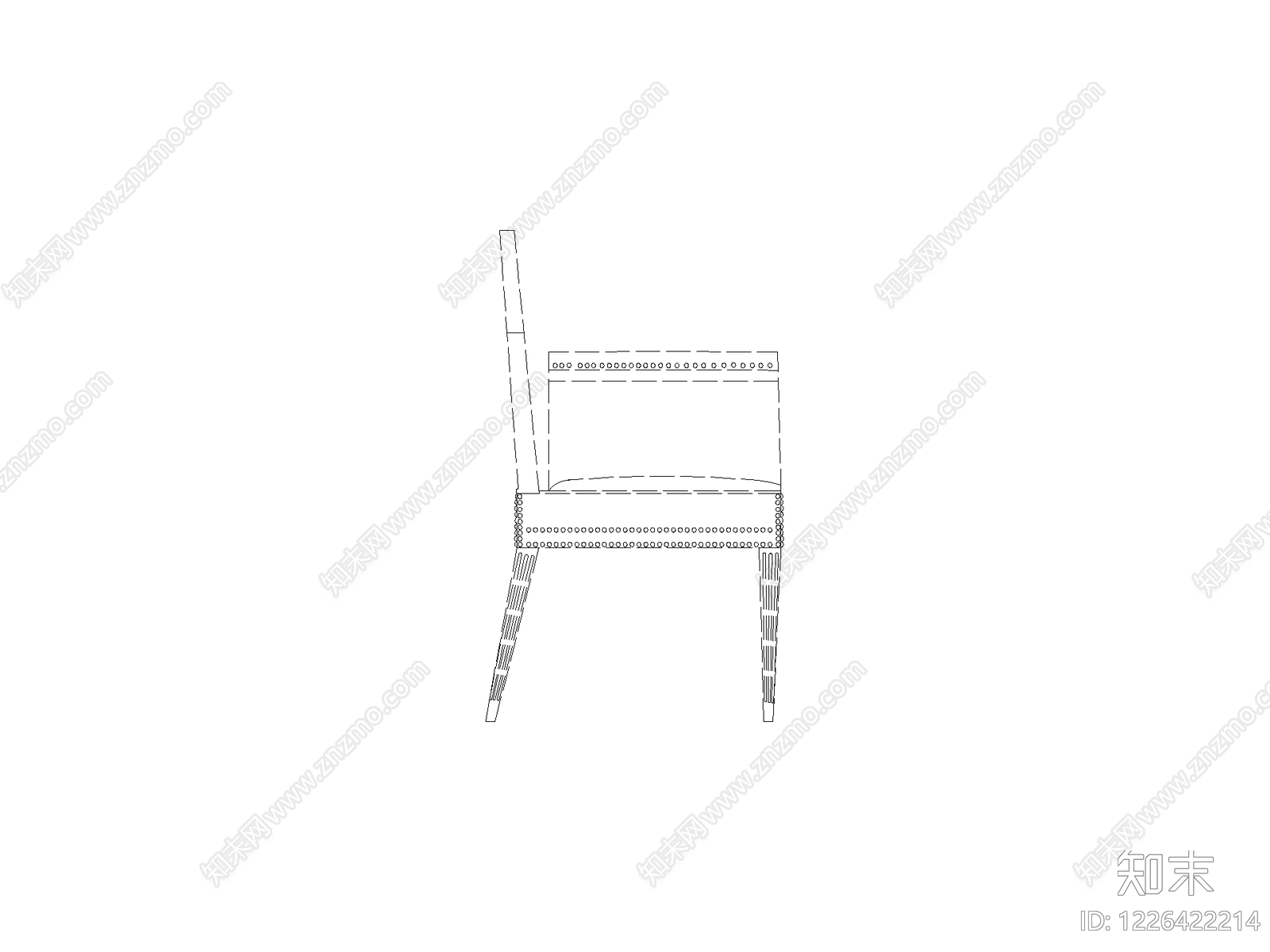 椅子cad施工图下载【ID:1226422214】