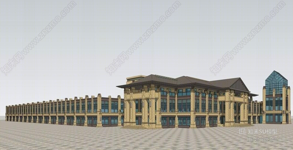 古典会所SU模型下载【ID:431083135】