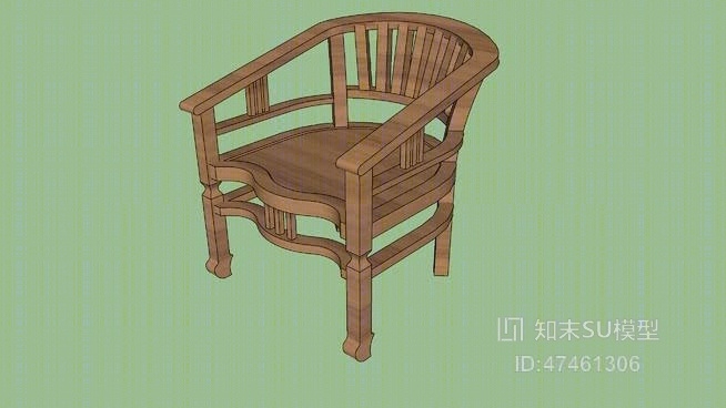 扶手椅SU模型下载【ID:118009432】