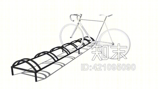 VELO3的自行车停车场是7个座位，bycicleSU模型下载【ID:421095090】