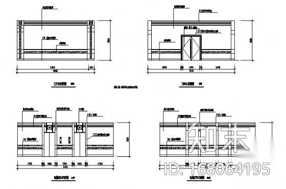 写字楼门厅装修图cad施工图下载【ID:168064195】