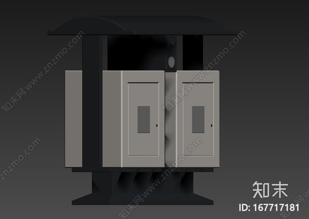 垃圾桶（环保靠大家，责任你我他）CG模型下载【ID:167717181】