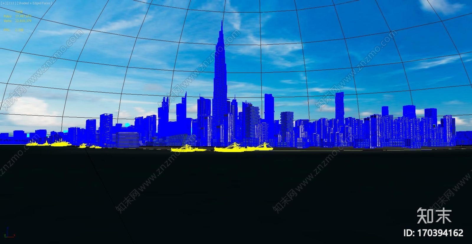 黄金海岸线中央科技现代都市CG模型下载【ID:170394162】