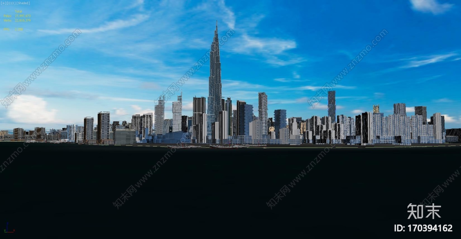 黄金海岸线中央科技现代都市CG模型下载【ID:170394162】