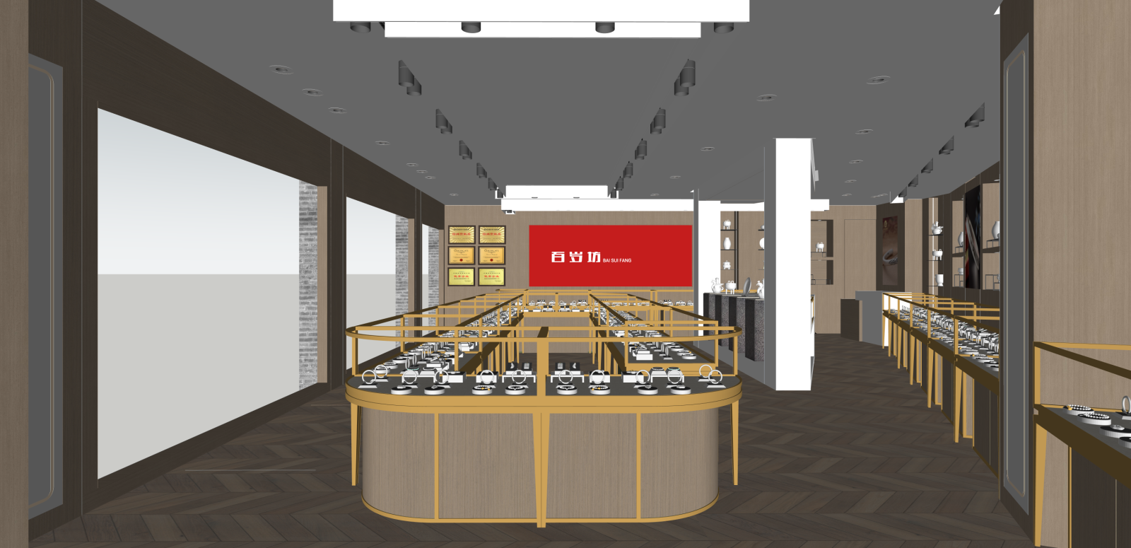 现代珠宝店SU模型下载【ID:1216009778】
