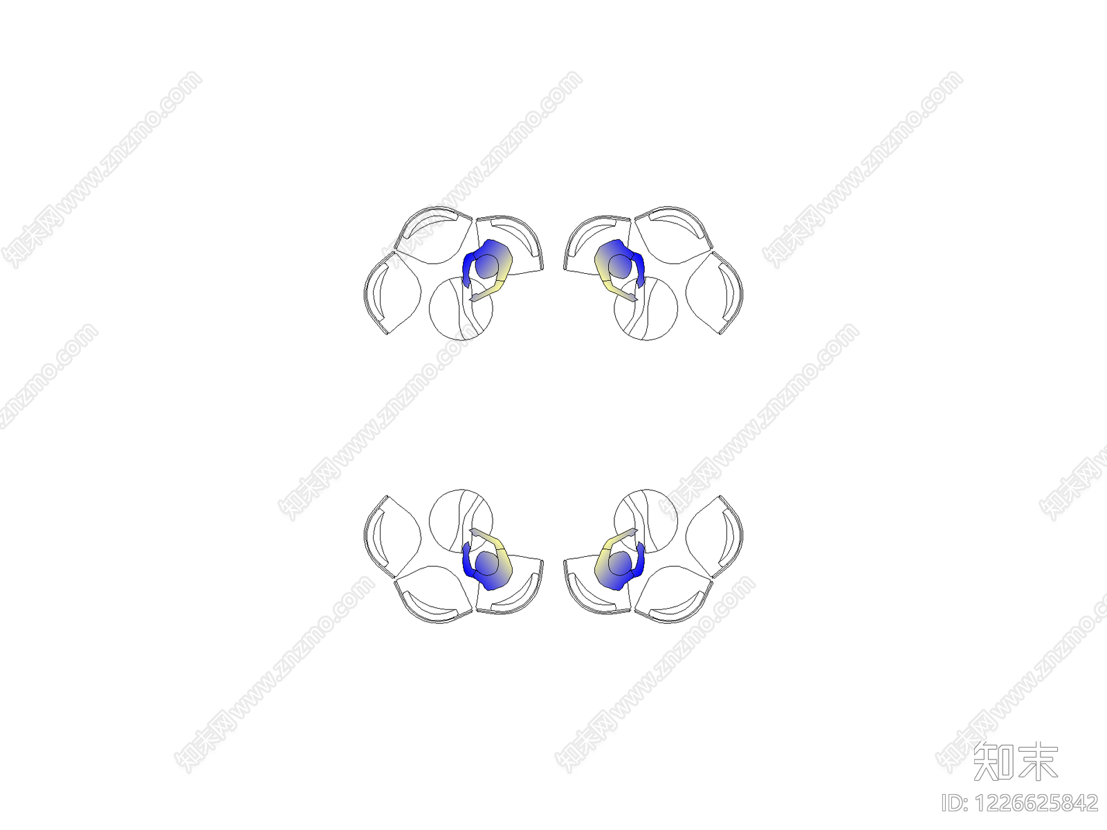 现代,意式沙发CAD图纸