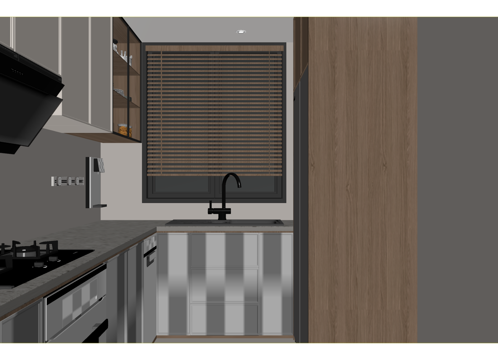 现代封闭式厨房3D模型下载【ID:1215158128】