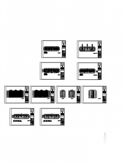 [江苏]11层artdeco风格联排住宅楼建筑设计施工图（知名...cad施工图下载【ID:167626134】