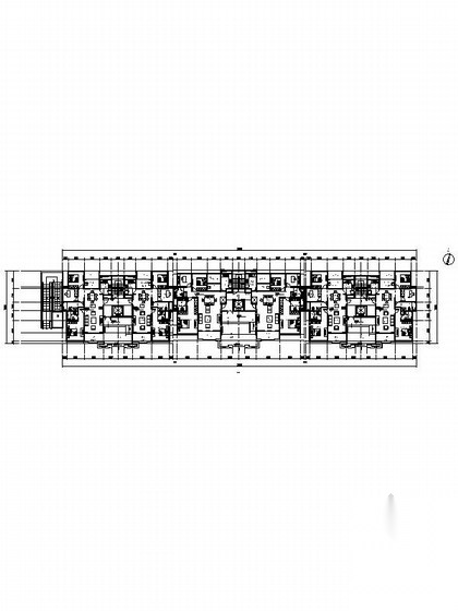 [江苏]11层artdeco风格联排住宅楼建筑设计施工图（知名...cad施工图下载【ID:167626134】