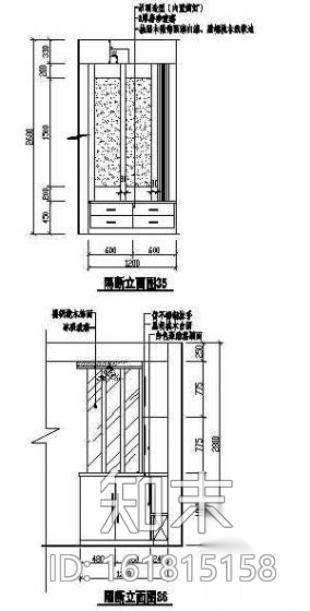 玄关图块cad施工图下载【ID:161815158】