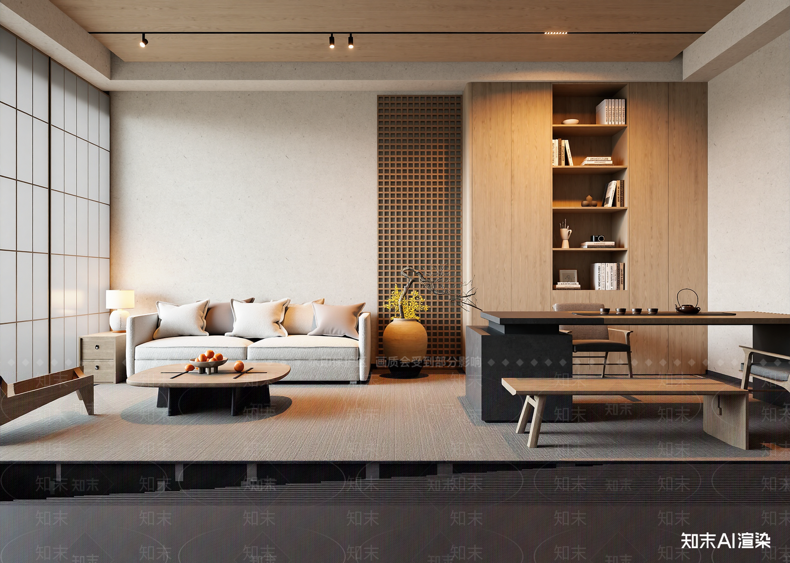 侘寂茶室3D模型下载【ID:1214830415】