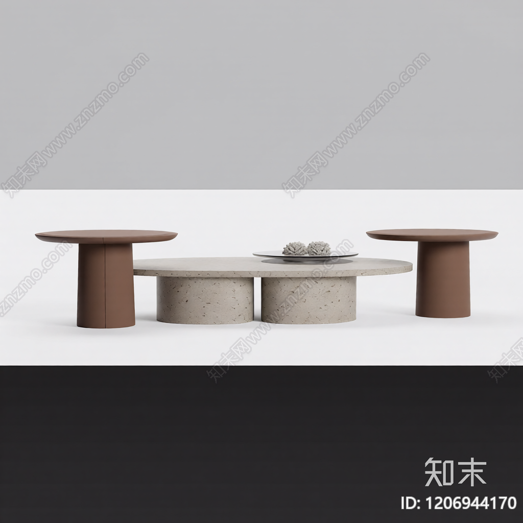 双层茶几组合体3D模型下载【ID:1206944170】
