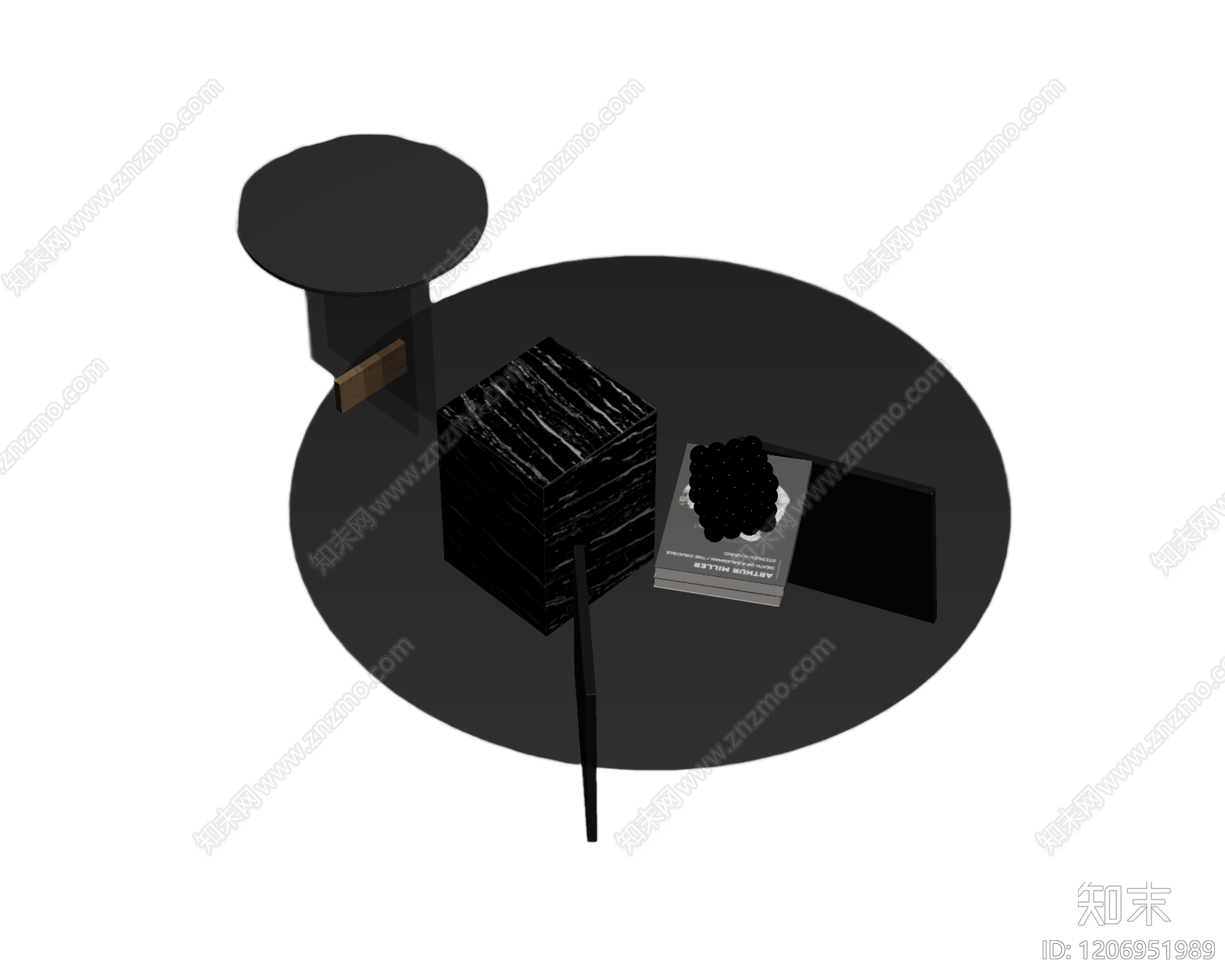 黑大理石组合茶几3D模型下载【ID:1206951989】