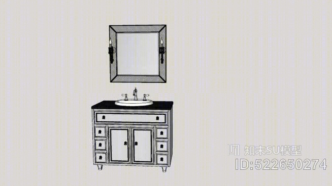 washbasin，shell，commodeSU模型下载【ID:522650274】