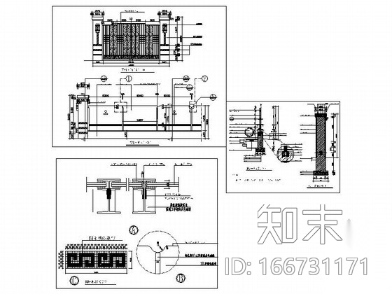 钢结构围墙施工图cad施工图下载【ID:166731171】