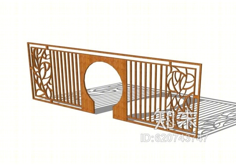 屏风隔断SU模型下载【ID:620743747】