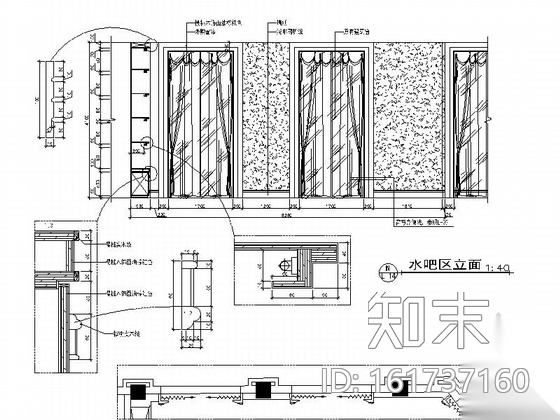 [杭州]某花园小区售楼处室内装修施工图cad施工图下载【ID:161737160】