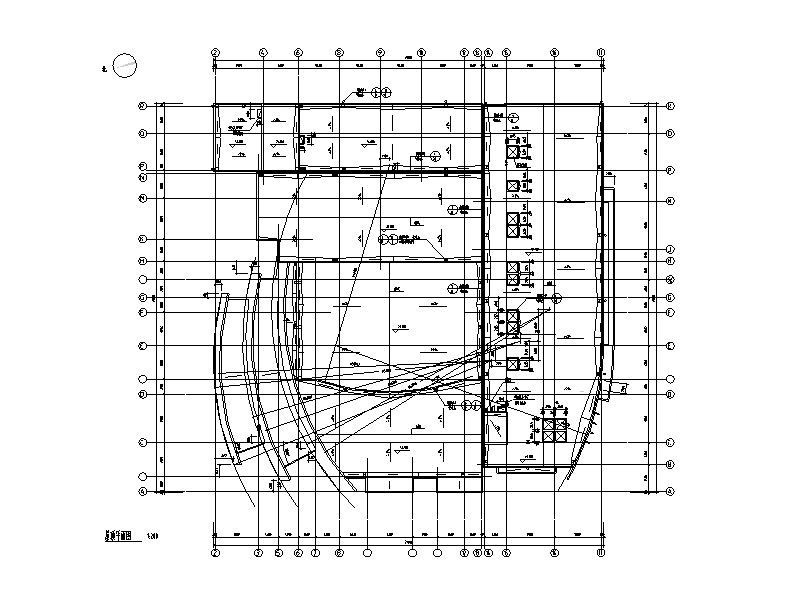 某三层影剧院建筑施工图（CAD）cad施工图下载【ID:160726101】