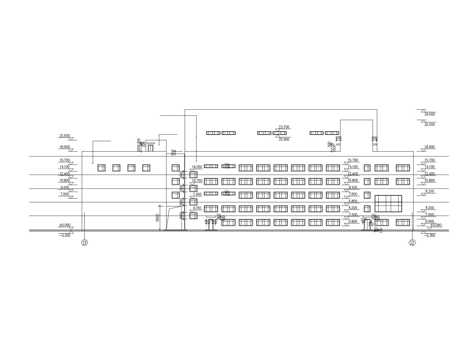 某三层影剧院建筑施工图（CAD）cad施工图下载【ID:160726101】